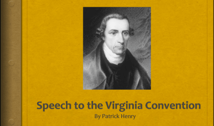 Metaphors in patrick henry's speech