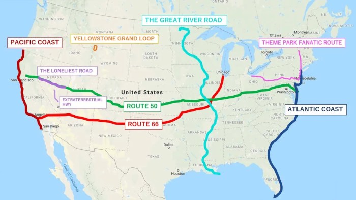 Journeys across the united states in the mid-1800s